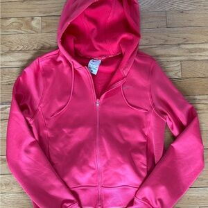 Nike Girls' Bright Pink Full-Zip Hoodie